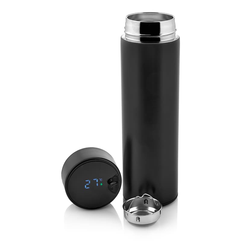 Tumbler with Digital Display and Strainer