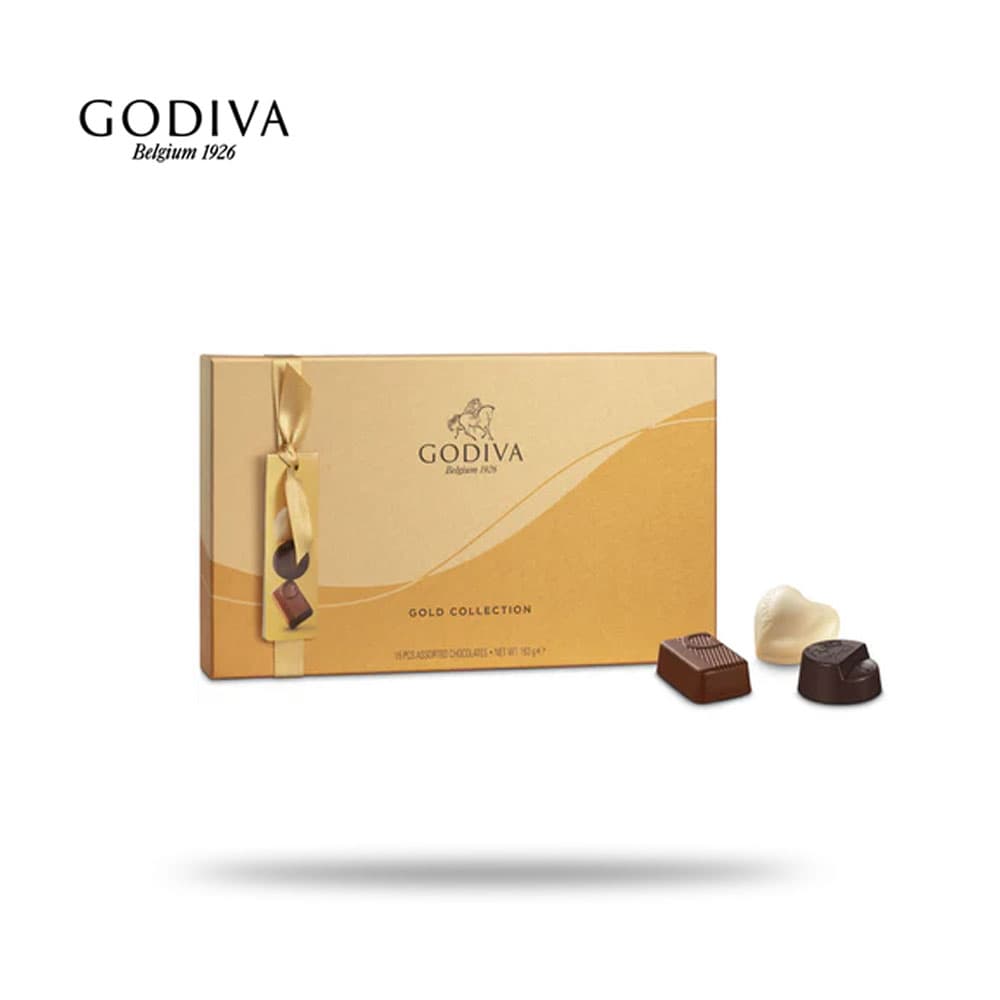 GODIVA Gold Rigid Box, 15 Adet Pralin