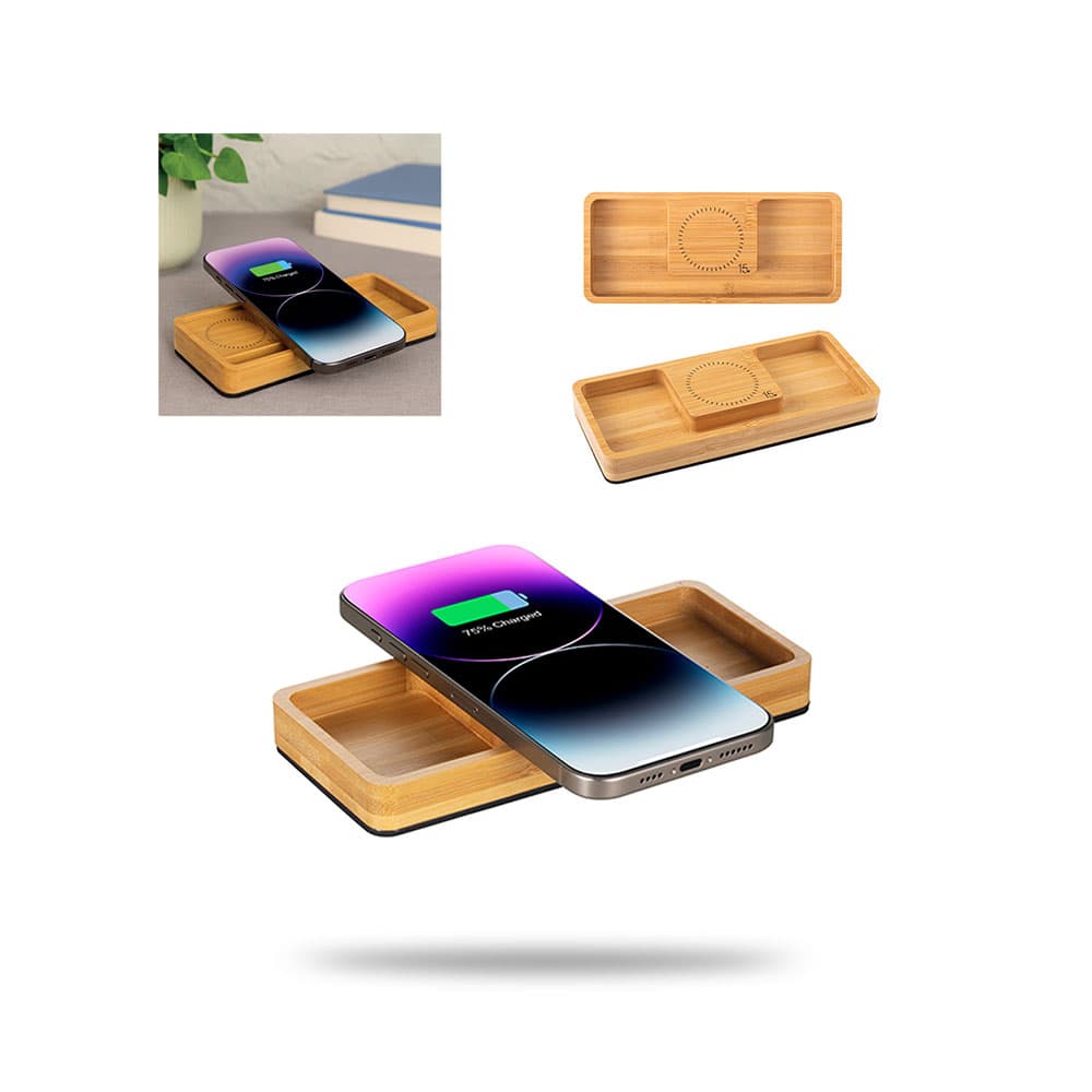 Bambu Wireless Şarjlı Masaüstü Düzenleyici