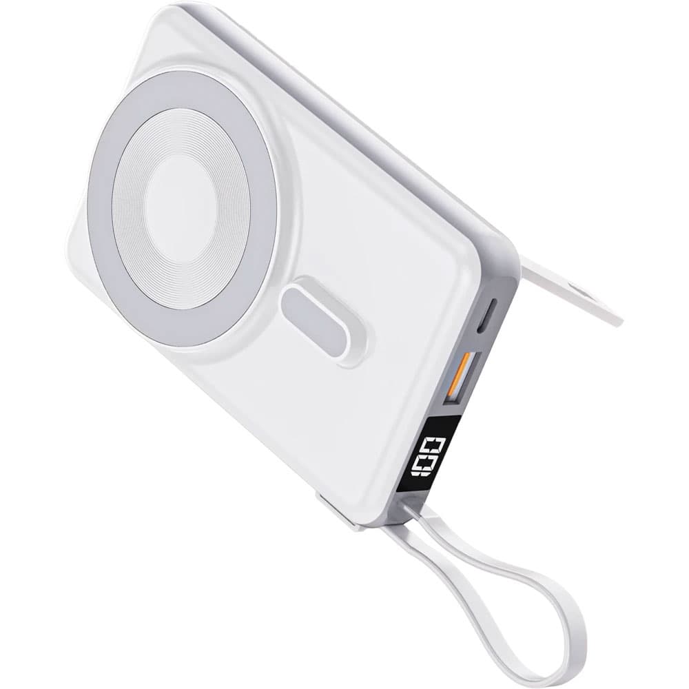4 in 1 MagSafe Power bank - White / 10.000 mAh