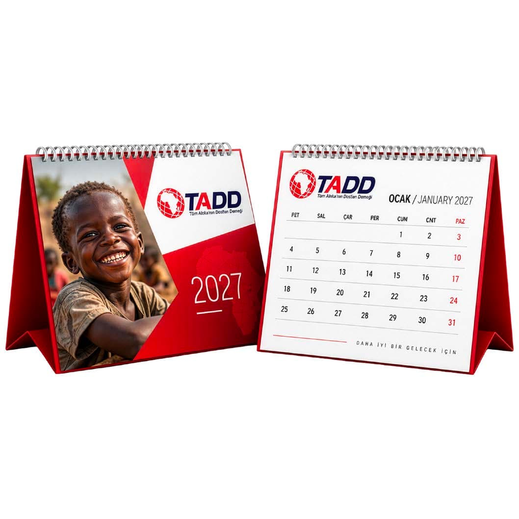Paper-Wrapped Cardboard Desk Calendar